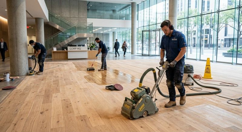 Our team working on Wood Floor Service projects in Spring Hill, FL